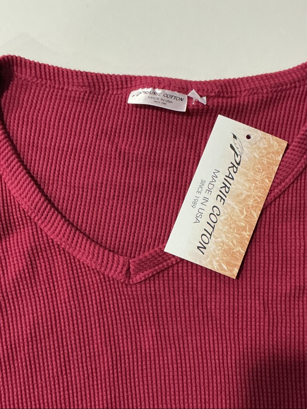 Prairie Cotton Women's Ribbed V-Neck Sweater - Berry